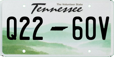 TN license plate Q2260V