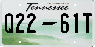 TN license plate Q2261T