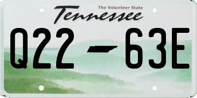 TN license plate Q2263E