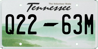 TN license plate Q2263M