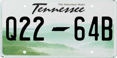 TN license plate Q2264B