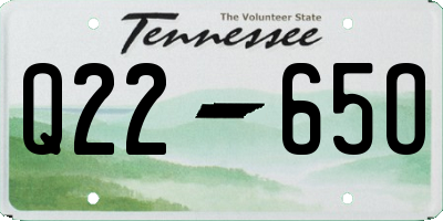 TN license plate Q2265O