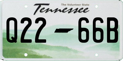 TN license plate Q2266B