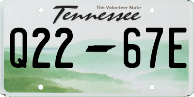 TN license plate Q2267E