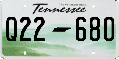 TN license plate Q2268O