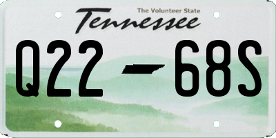 TN license plate Q2268S