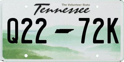 TN license plate Q2272K