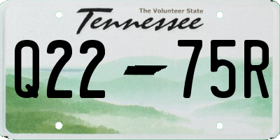 TN license plate Q2275R