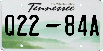 TN license plate Q2284A