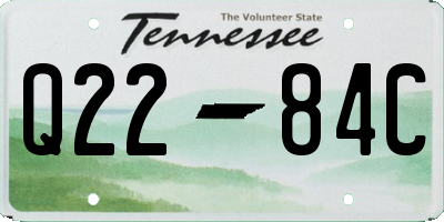 TN license plate Q2284C