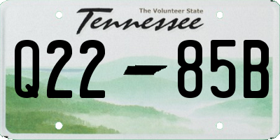 TN license plate Q2285B