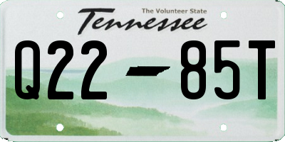 TN license plate Q2285T