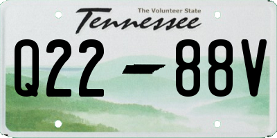 TN license plate Q2288V