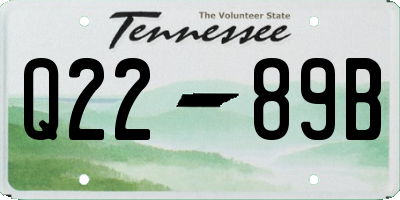 TN license plate Q2289B