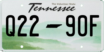 TN license plate Q2290F