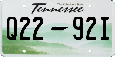 TN license plate Q2292I