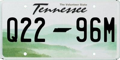 TN license plate Q2296M