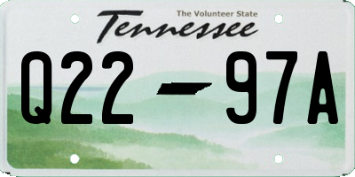 TN license plate Q2297A