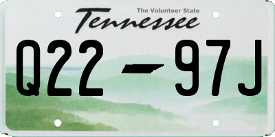 TN license plate Q2297J