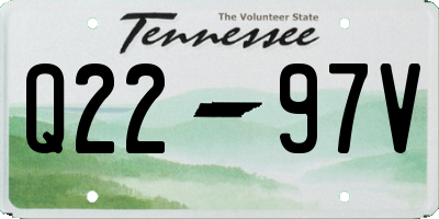 TN license plate Q2297V
