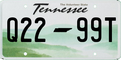 TN license plate Q2299T