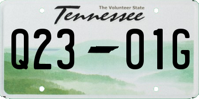TN license plate Q2301G
