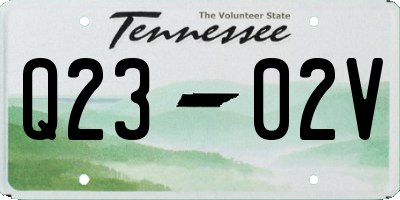 TN license plate Q2302V