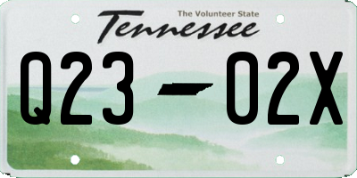 TN license plate Q2302X