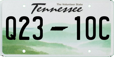 TN license plate Q2310C