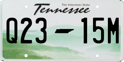 TN license plate Q2315M