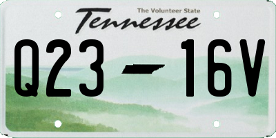 TN license plate Q2316V