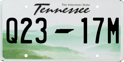 TN license plate Q2317M