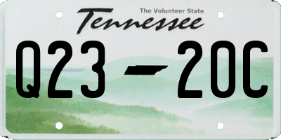 TN license plate Q2320C