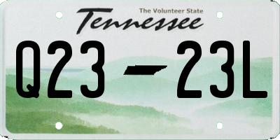 TN license plate Q2323L