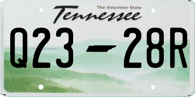 TN license plate Q2328R