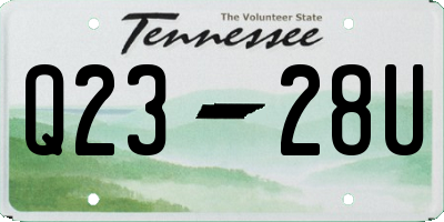 TN license plate Q2328U
