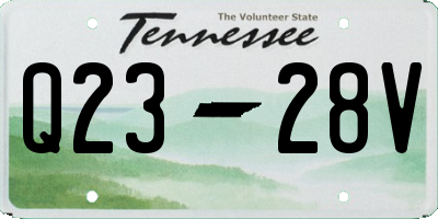TN license plate Q2328V
