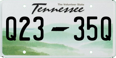 TN license plate Q2335Q
