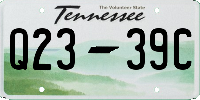 TN license plate Q2339C