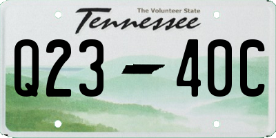 TN license plate Q2340C