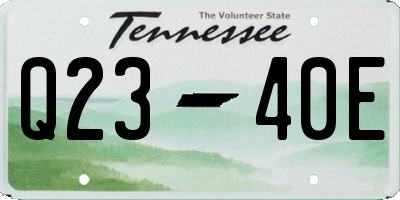 TN license plate Q2340E