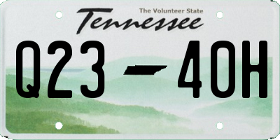 TN license plate Q2340H