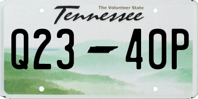 TN license plate Q2340P