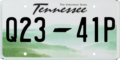 TN license plate Q2341P