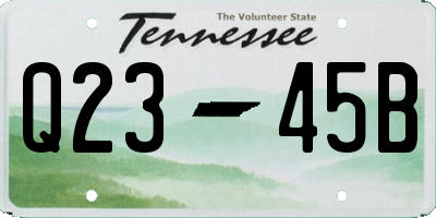 TN license plate Q2345B