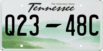 TN license plate Q2348C