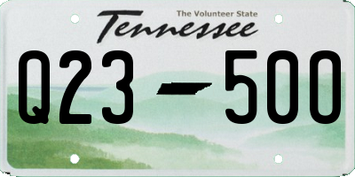 TN license plate Q2350O