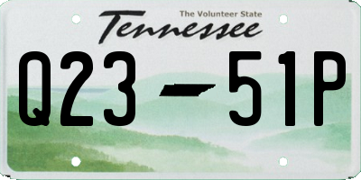 TN license plate Q2351P
