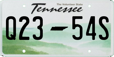 TN license plate Q2354S