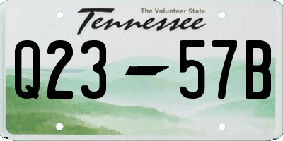 TN license plate Q2357B